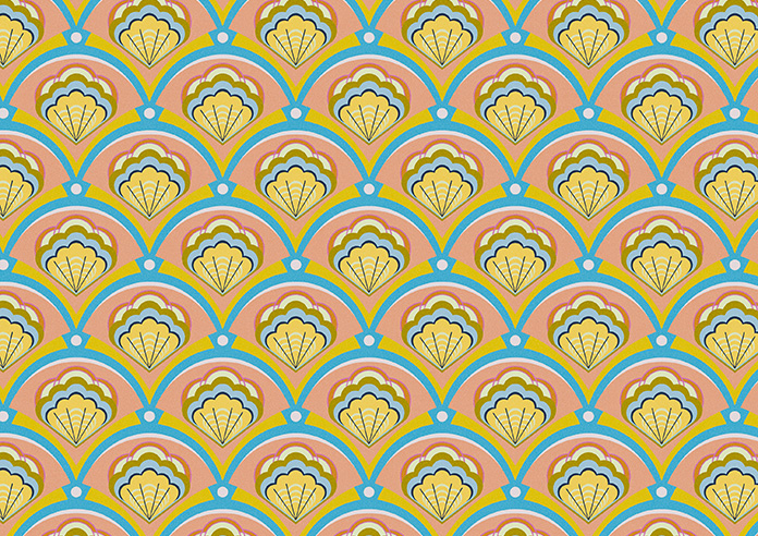 Deco Sea Shells, Peach Melba - Roman Blind - Image 7